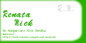 renata mick business card
